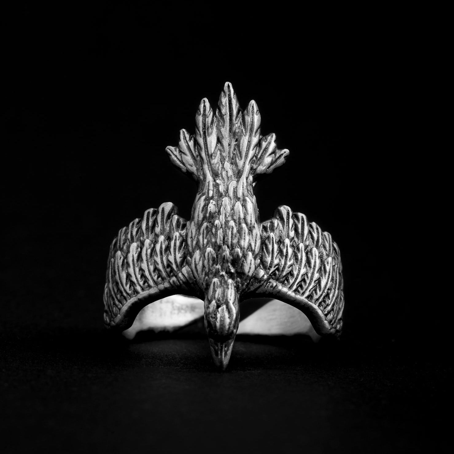 handmade sterling silver Raven Ring
