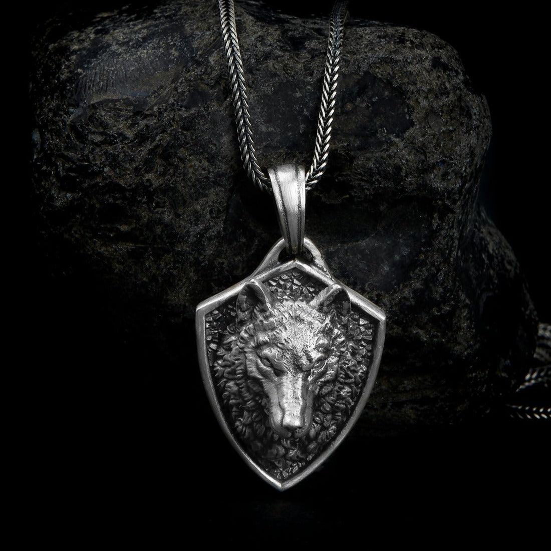 handmade sterling silver Viking Wolf Necklace