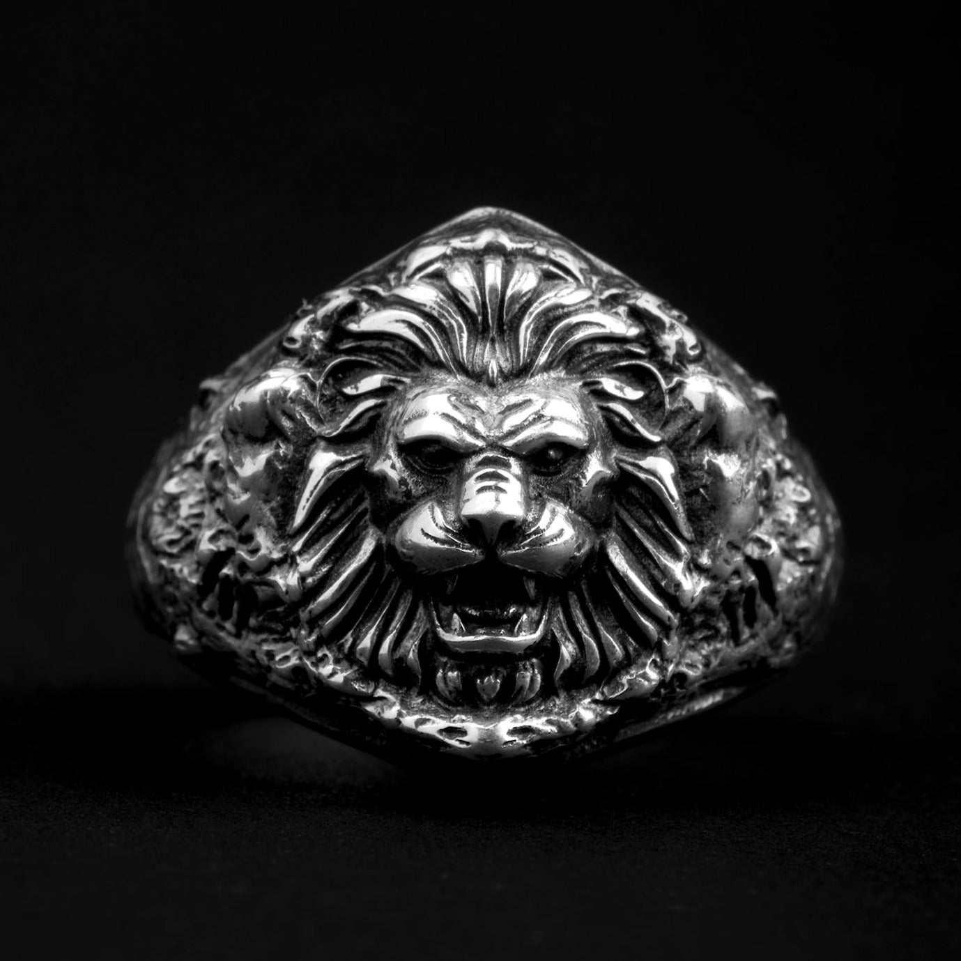 handmade sterling silver Wild Lion Ring