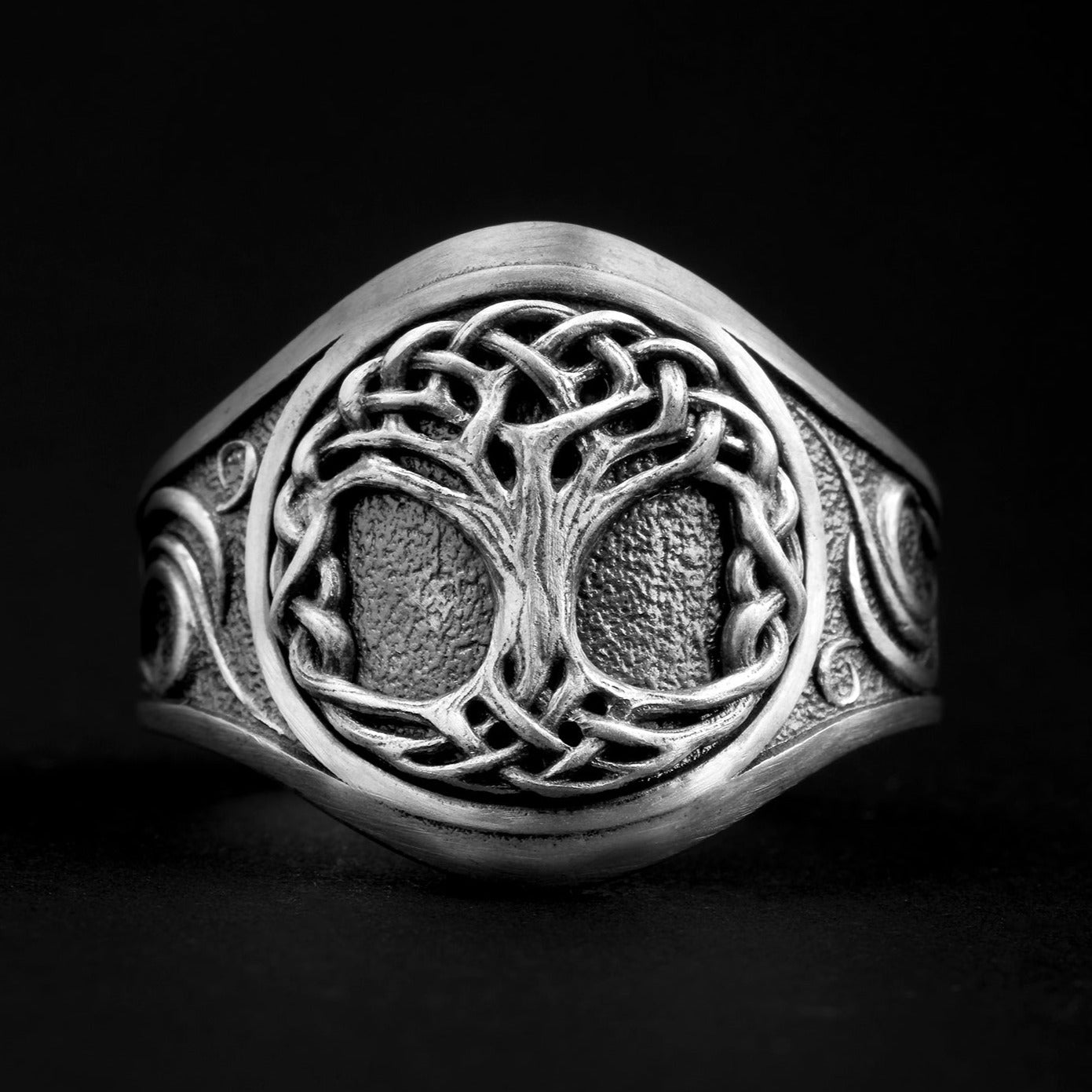 sterling silver Tree Of Life Ring, symbol of unity and eternal life, Norse tradition