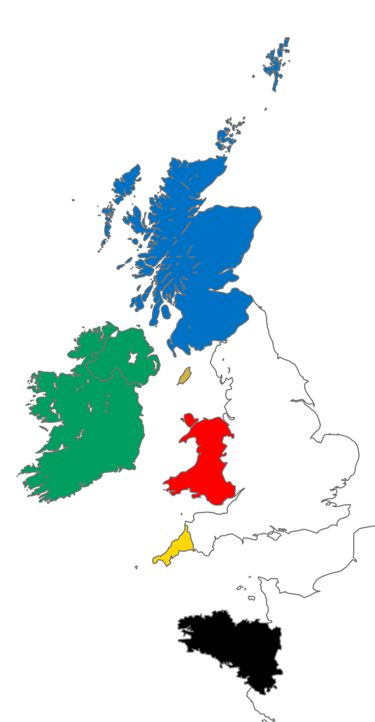 celtic culture, map of celtic nations.