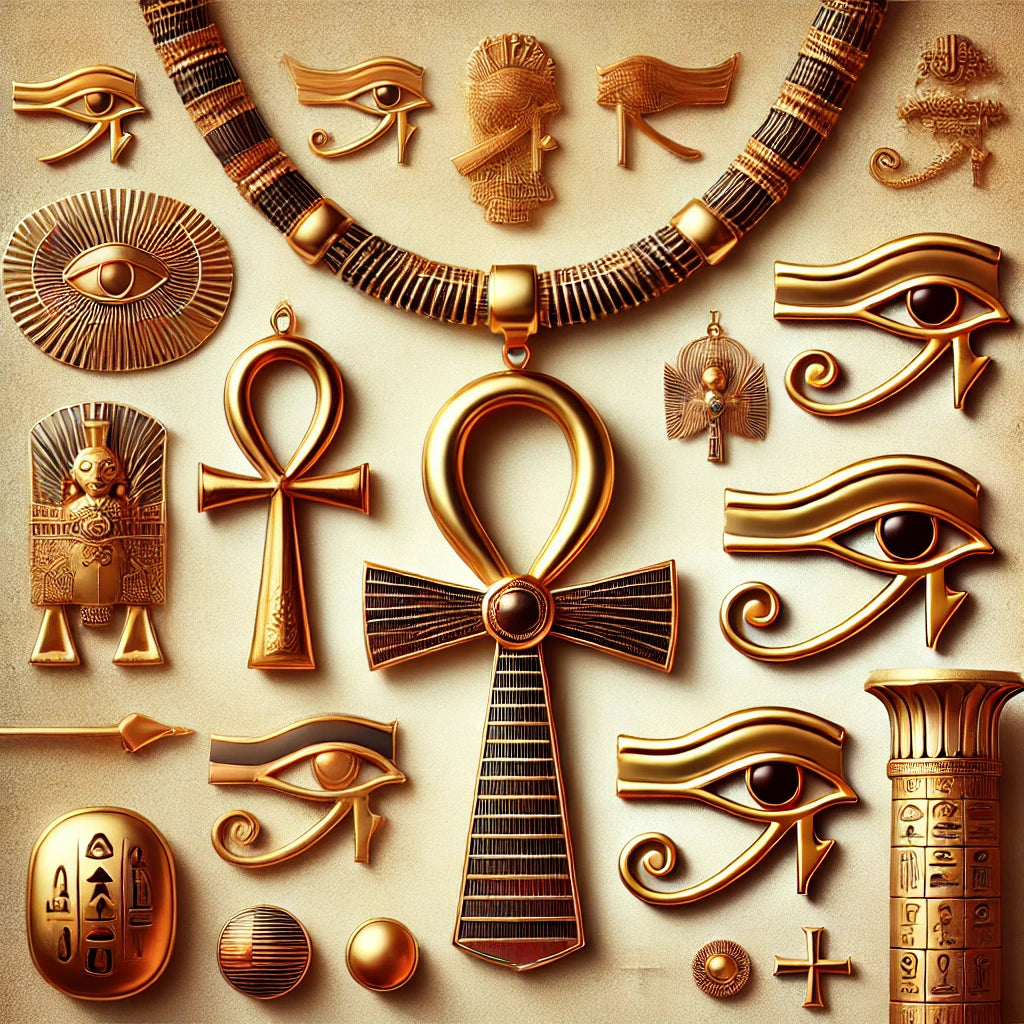 egyptian necklaces and icons