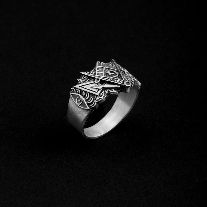 Sterling Silver Master Mason Ring side preview