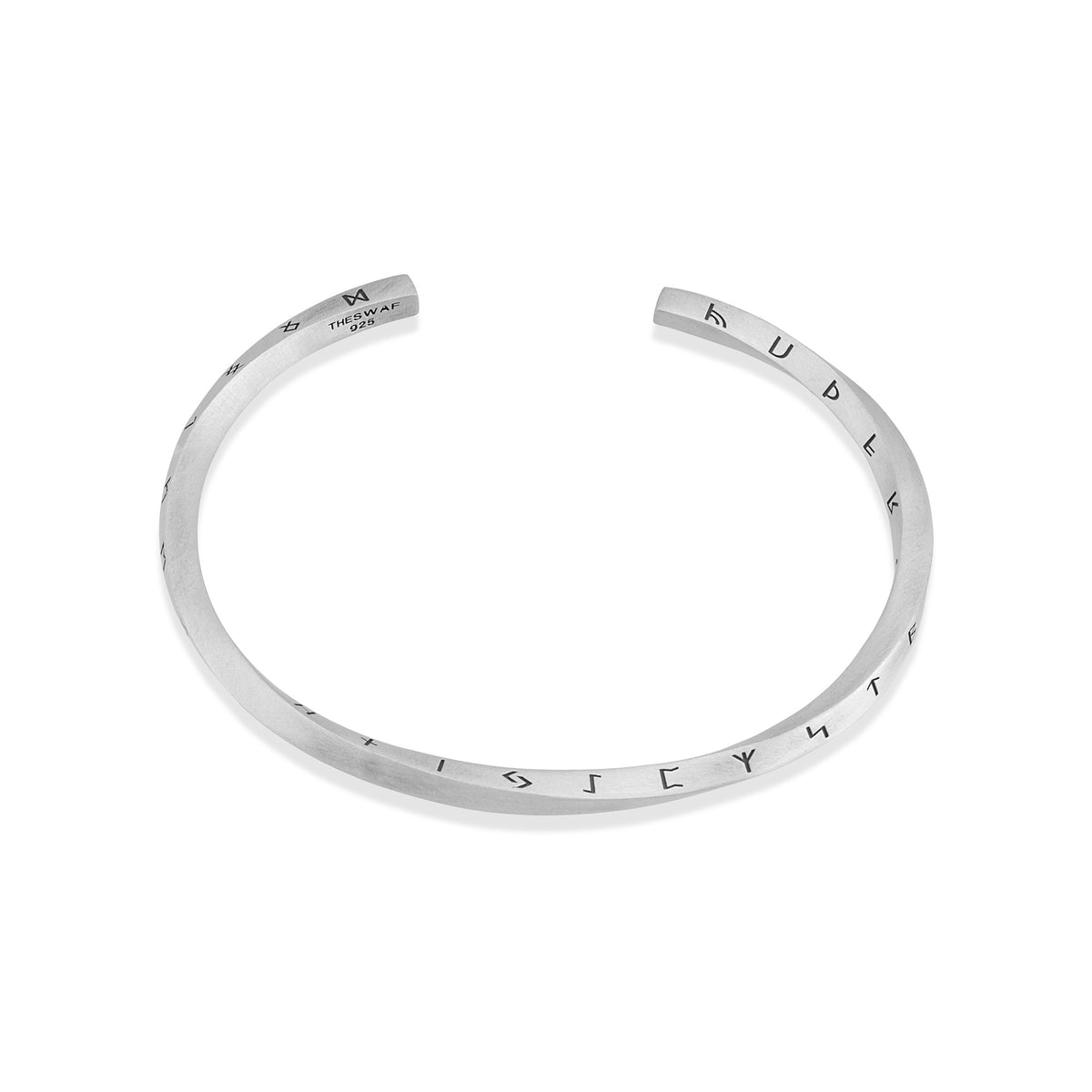 Nordic Rune Amulet Sterling Silver Cuff Bracelet