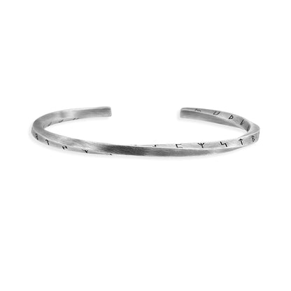 Nordic Rune Amulet Sterling Silver Cuff Bracelet