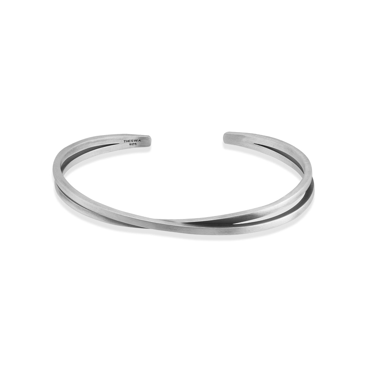Unity Double-Line Sterling Silver Cuff Bracelet