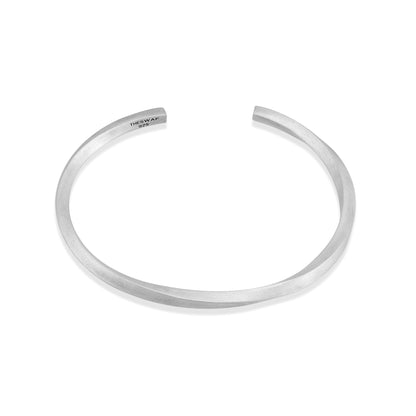 Scelta Angular Facet Sterling Silver Cuff Bracelet