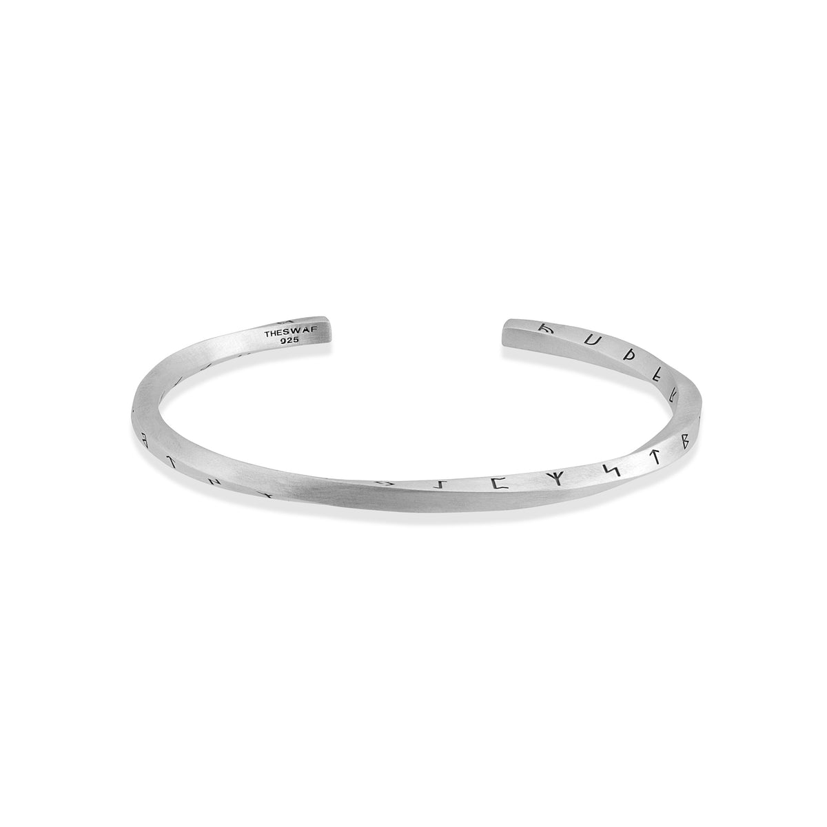 Nordic Rune Amulet Sterling Silver Cuff Bracelet
