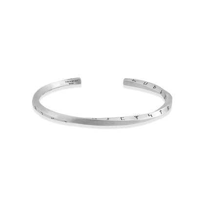 Nordic Rune Amulet Sterling Silver Cuff Bracelet
