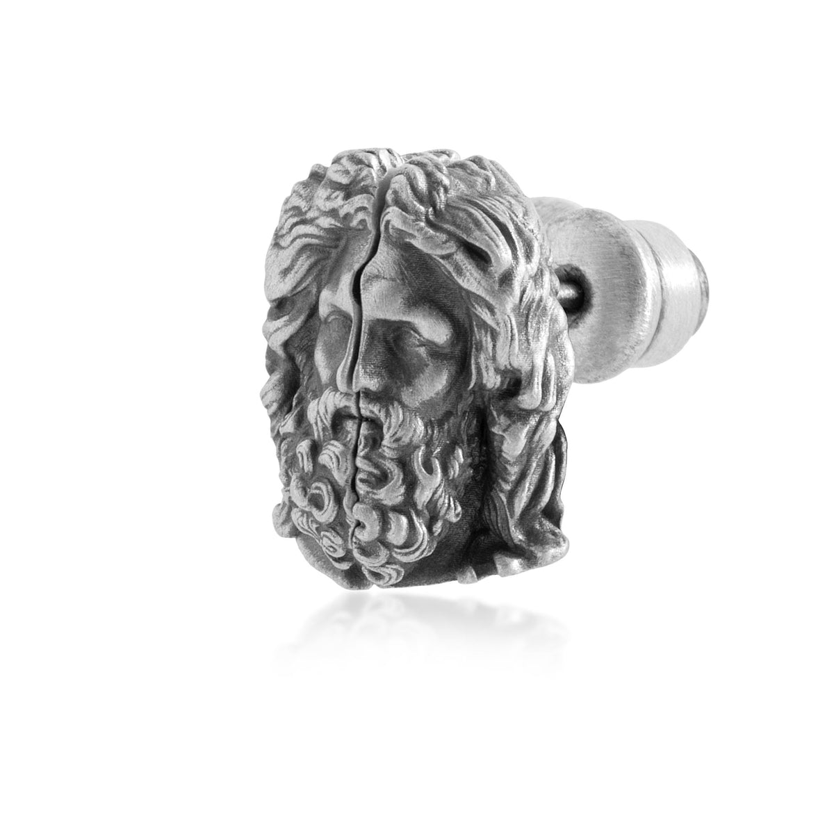 Zeus Split Portrait Hoop Earrings