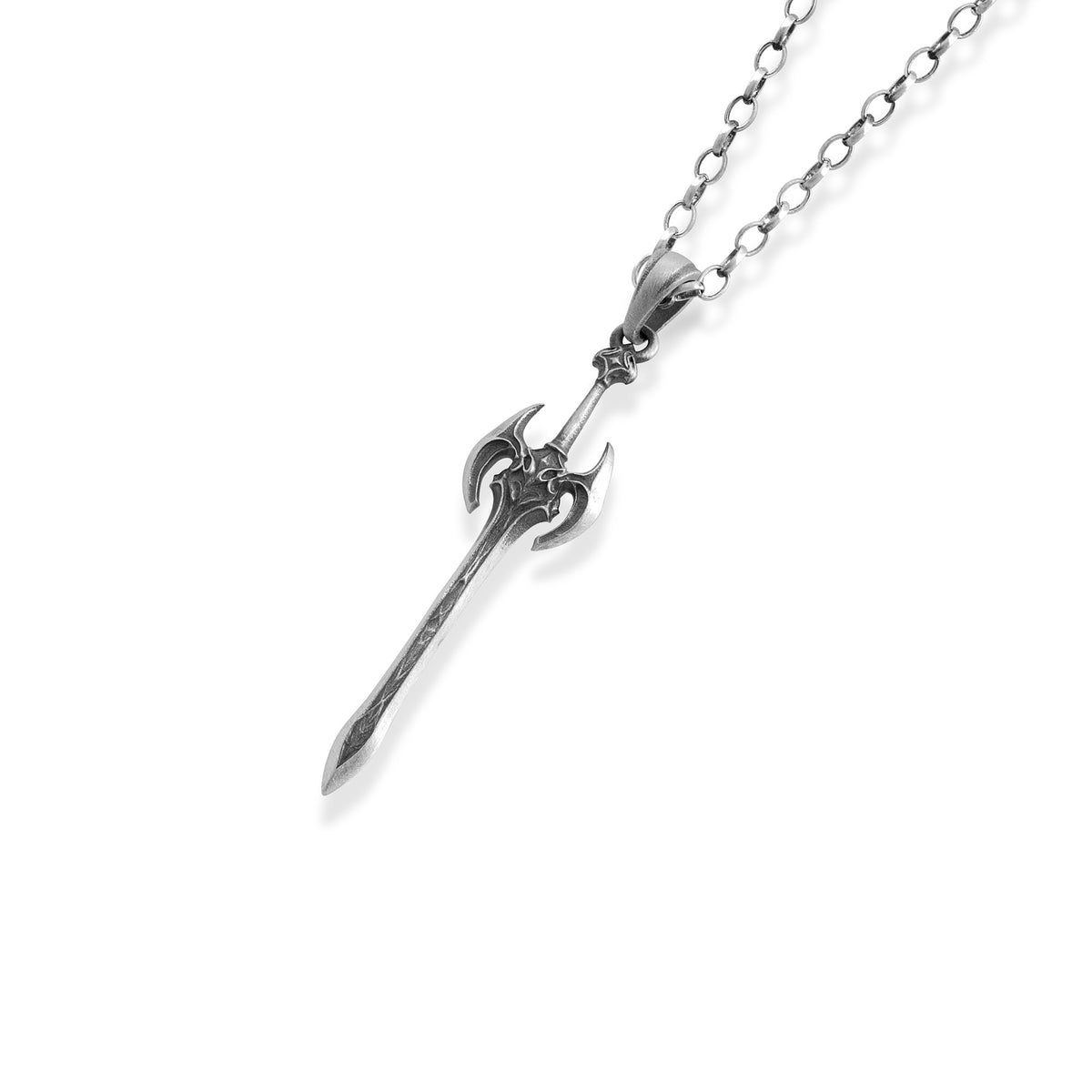Viking Double Axe Sword Necklace
