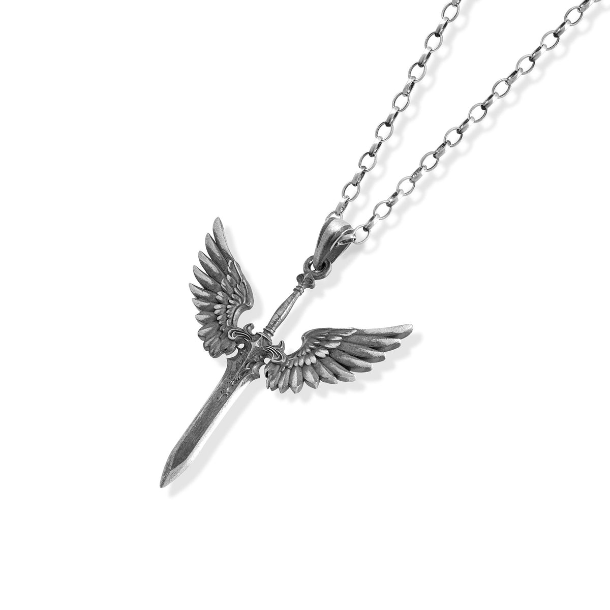 Winged Sword Guardian Necklace