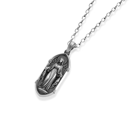 Our Lady of Grace Oval Necklace
