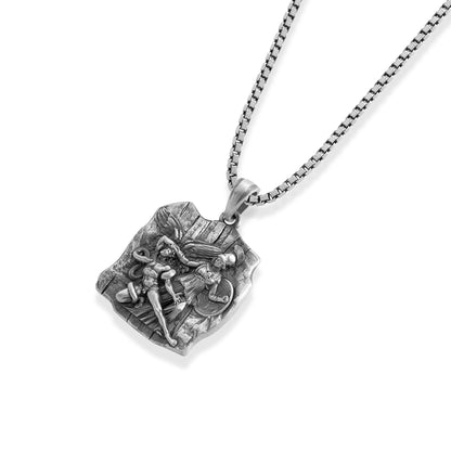 Saint George Dragon Slayer Relief Necklace