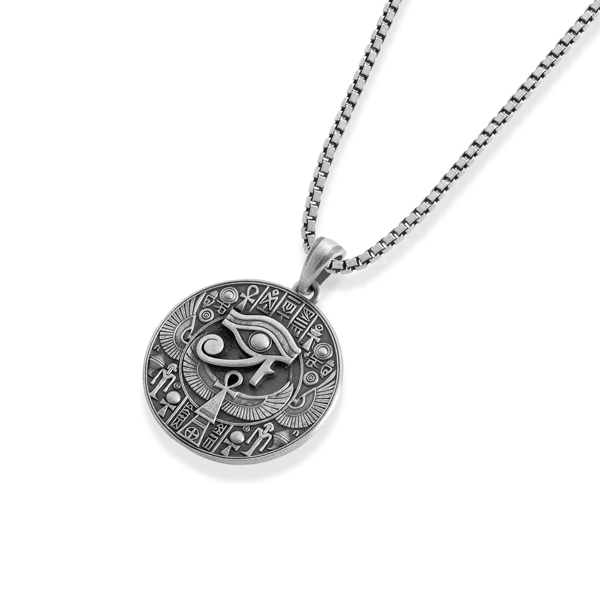 Eye of Ra Egyptian Medallion Necklace