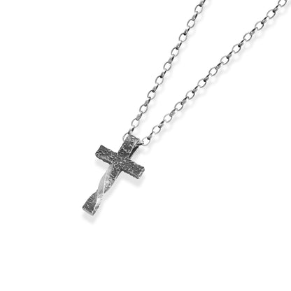 Forged Twisted Cross Necklace