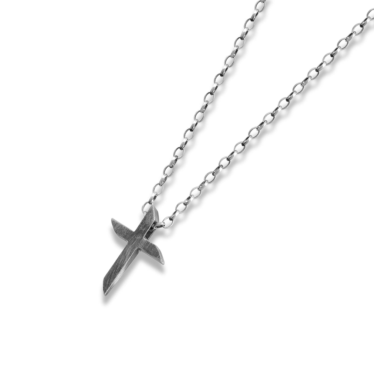 Wind-Swept Cross Necklace