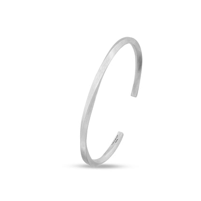 Scelta Angular Facet Sterling Silver Cuff Bracelet