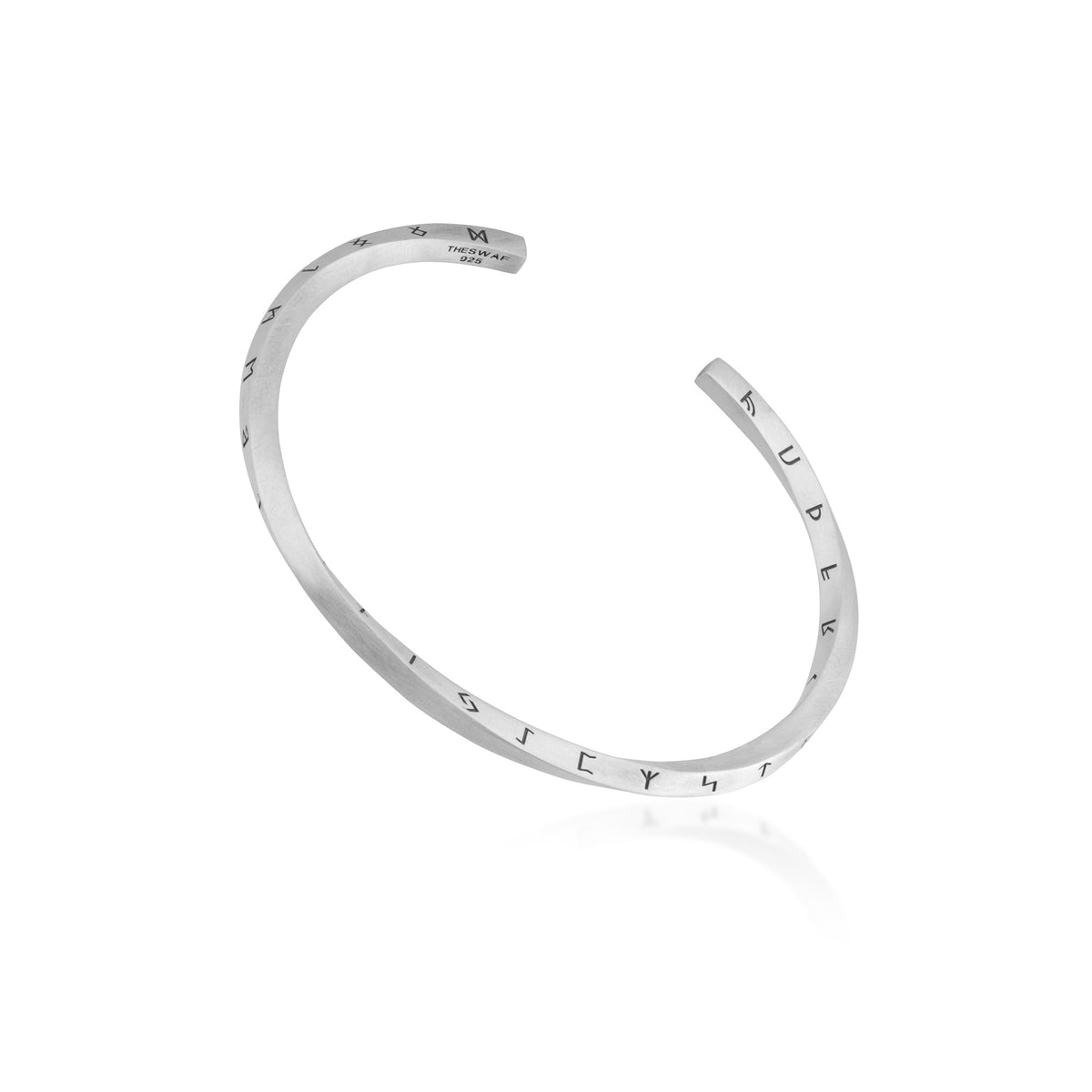 Nordic Rune Amulet Sterling Silver Cuff Bracelet