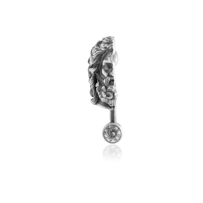 Zeus Crystal Split Portrait Earrings