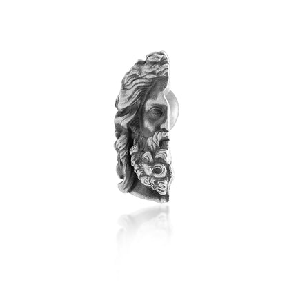 Zeus Split Portrait Hoop Earrings