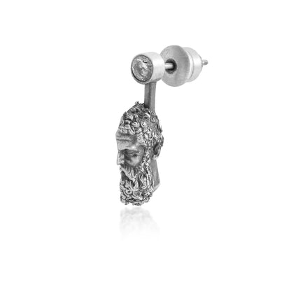 Poseidon Crystal Split Portrait Earrings