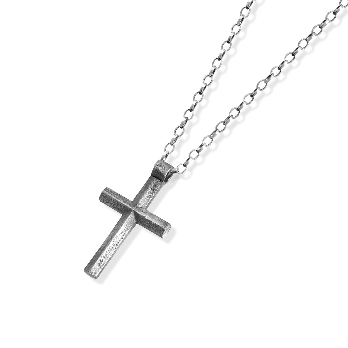 Darkened Cross of Faith Necklace