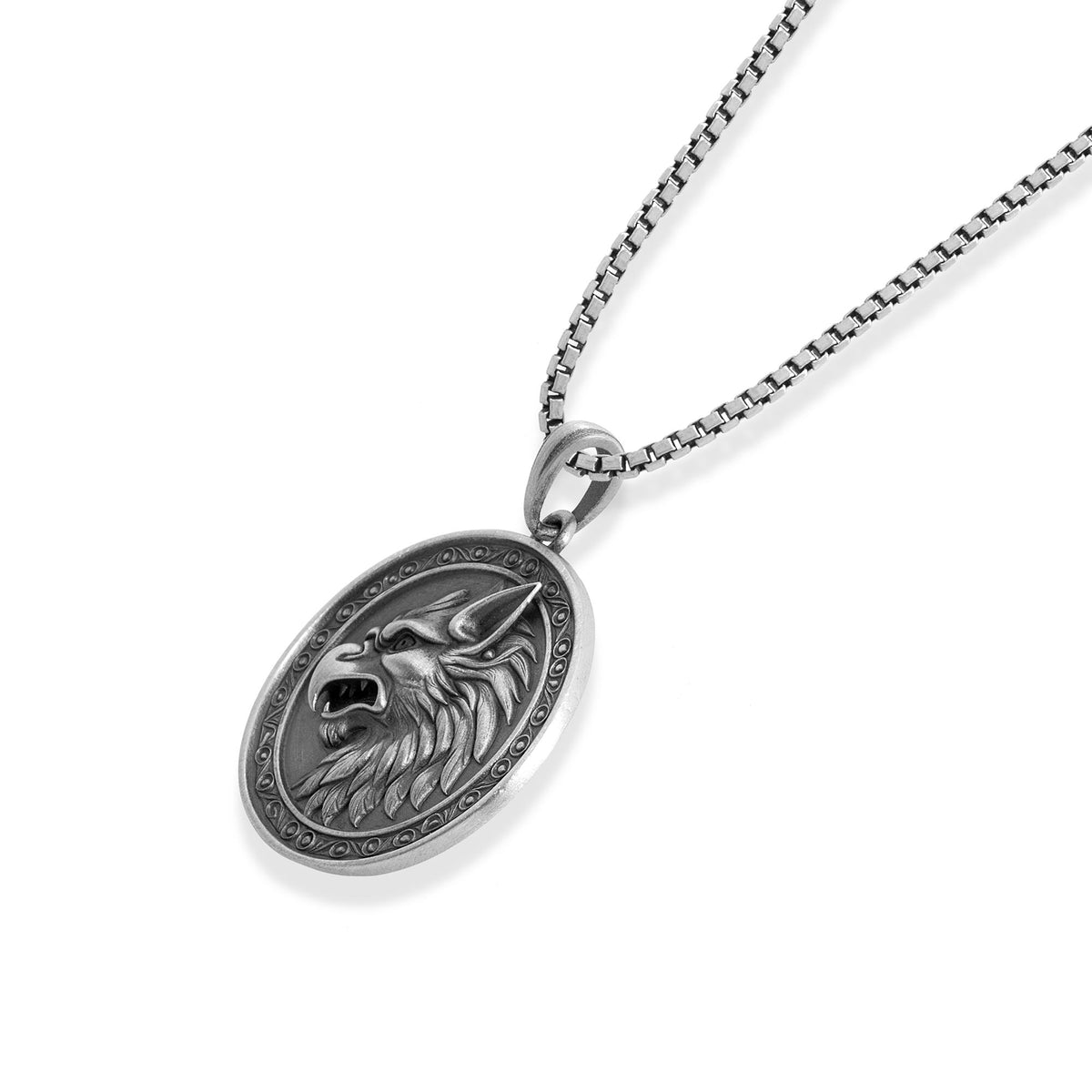Fenrir Wolf Coin Necklace