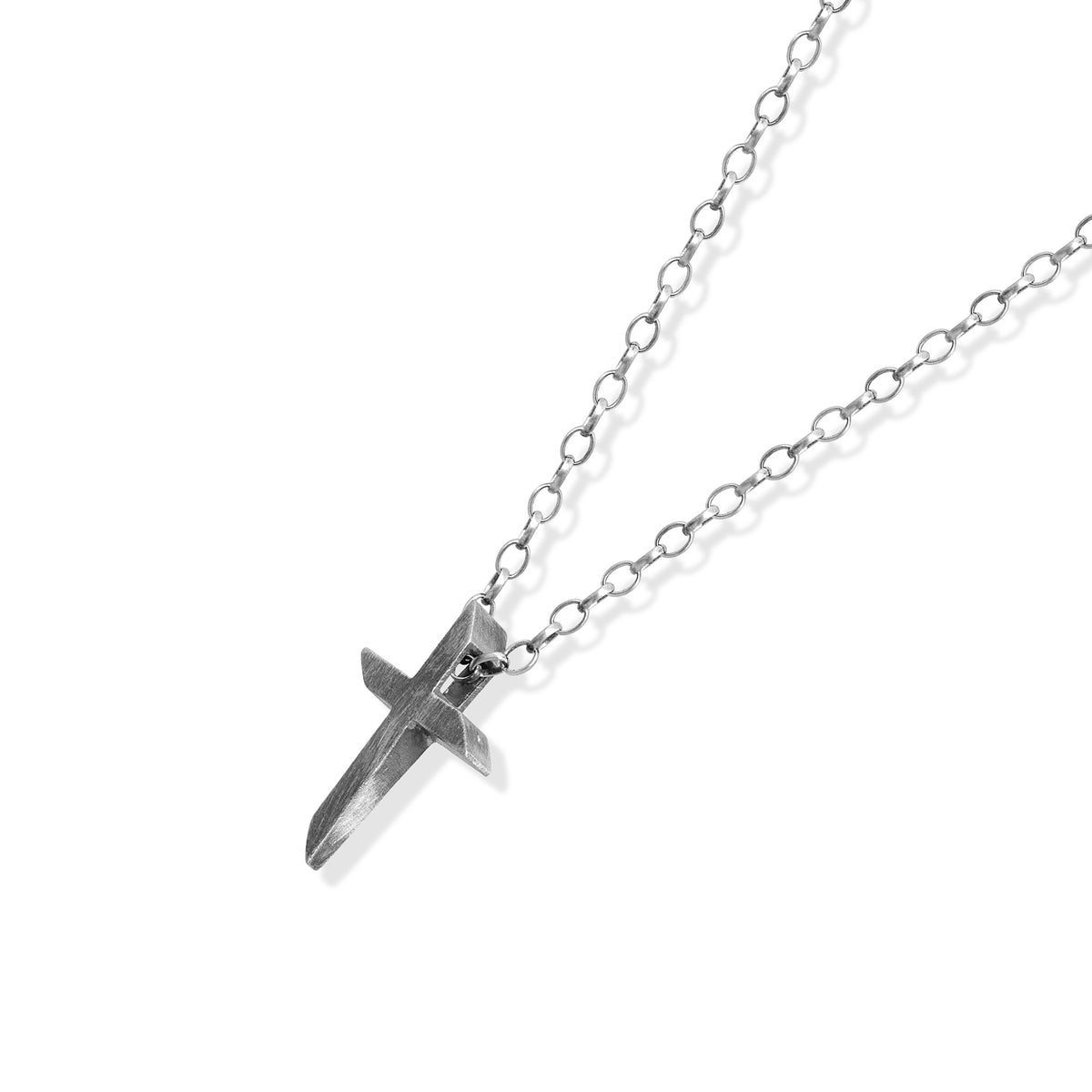 Wind-Swept Cross Necklace