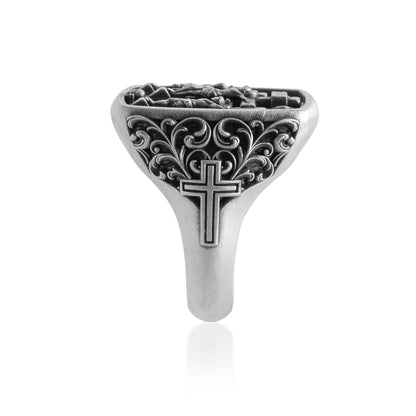Calvary Crucifixion Signet Ring