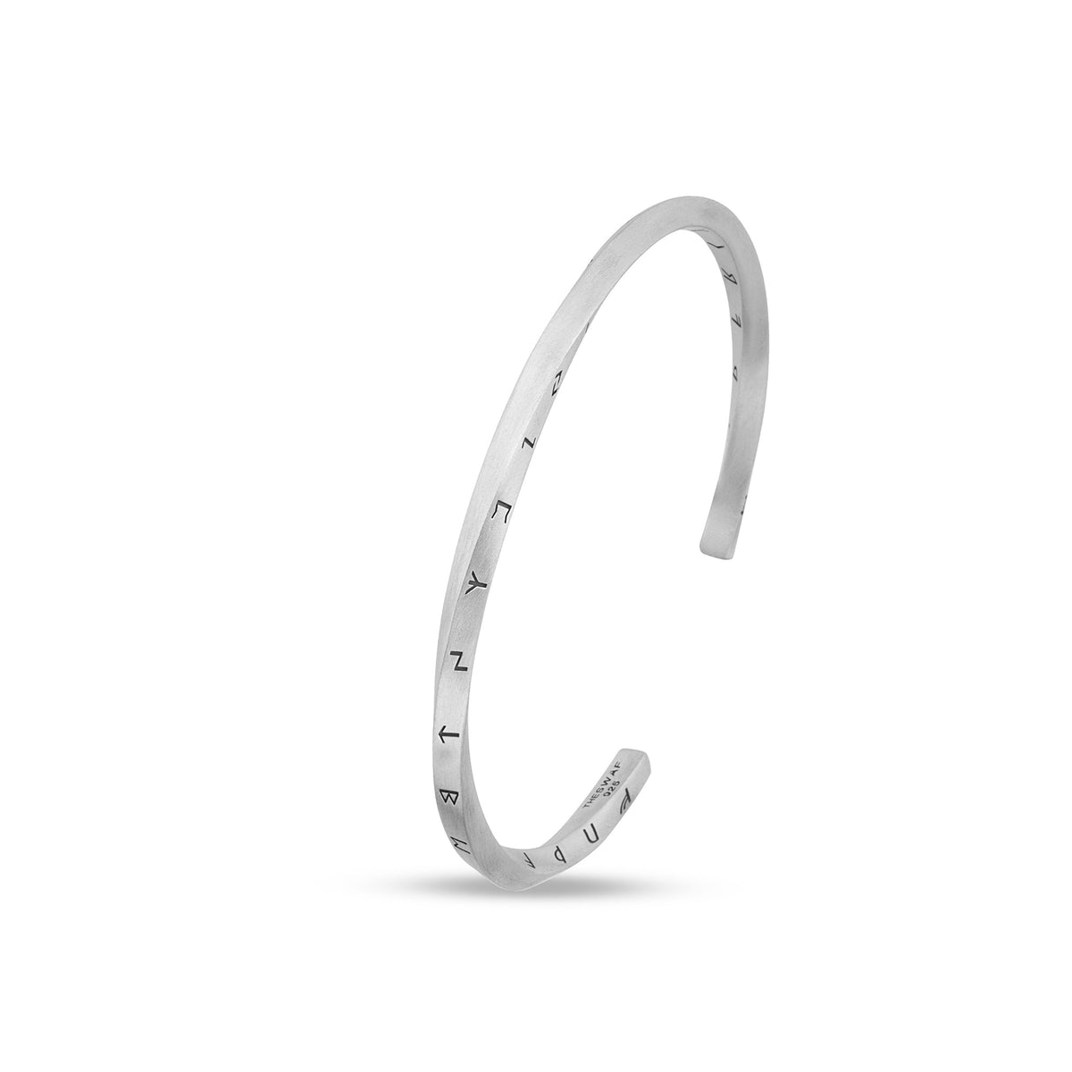 Nordic Rune Amulet Sterling Silver Cuff Bracelet
