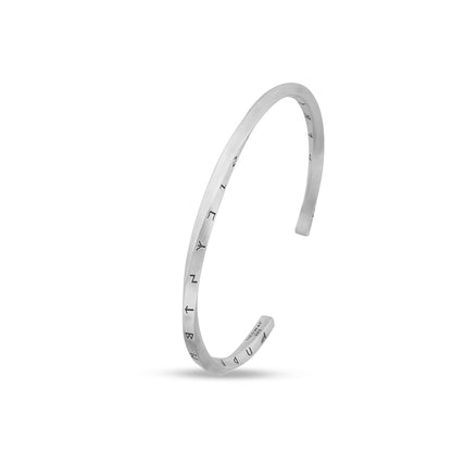 Nordic Rune Amulet Sterling Silver Cuff Bracelet