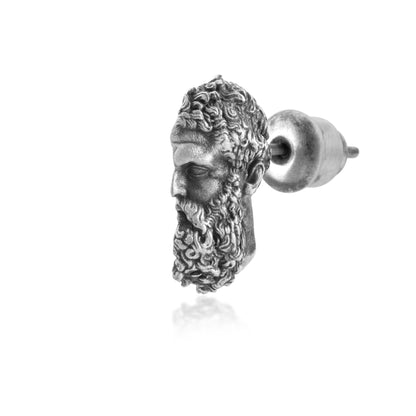 Poseidon Split Portrait Hoop Earrings