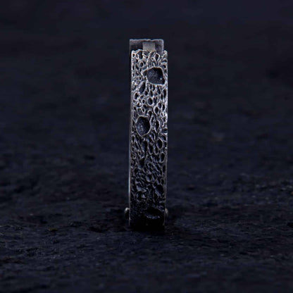 Lunar Crater Textured Hoop Earring