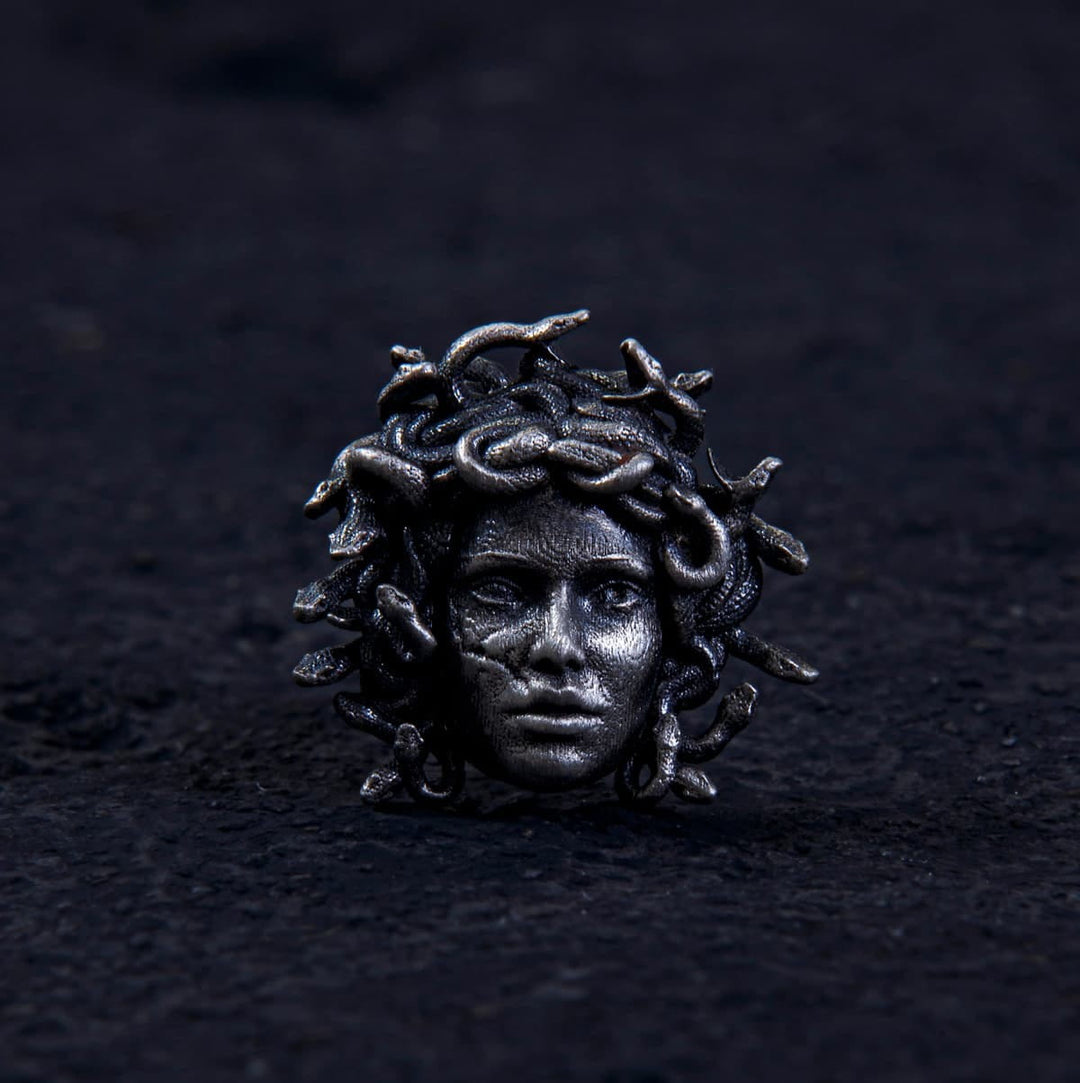 Unleash ancient power with the Gordon Medusa Earring. 