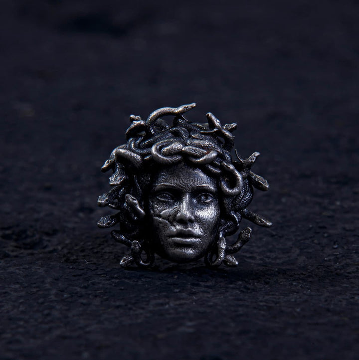 Unleash ancient power with the Gordon Medusa Earring. 