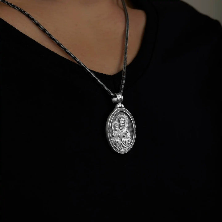 Saint Joseph Oval Medallion Necklace