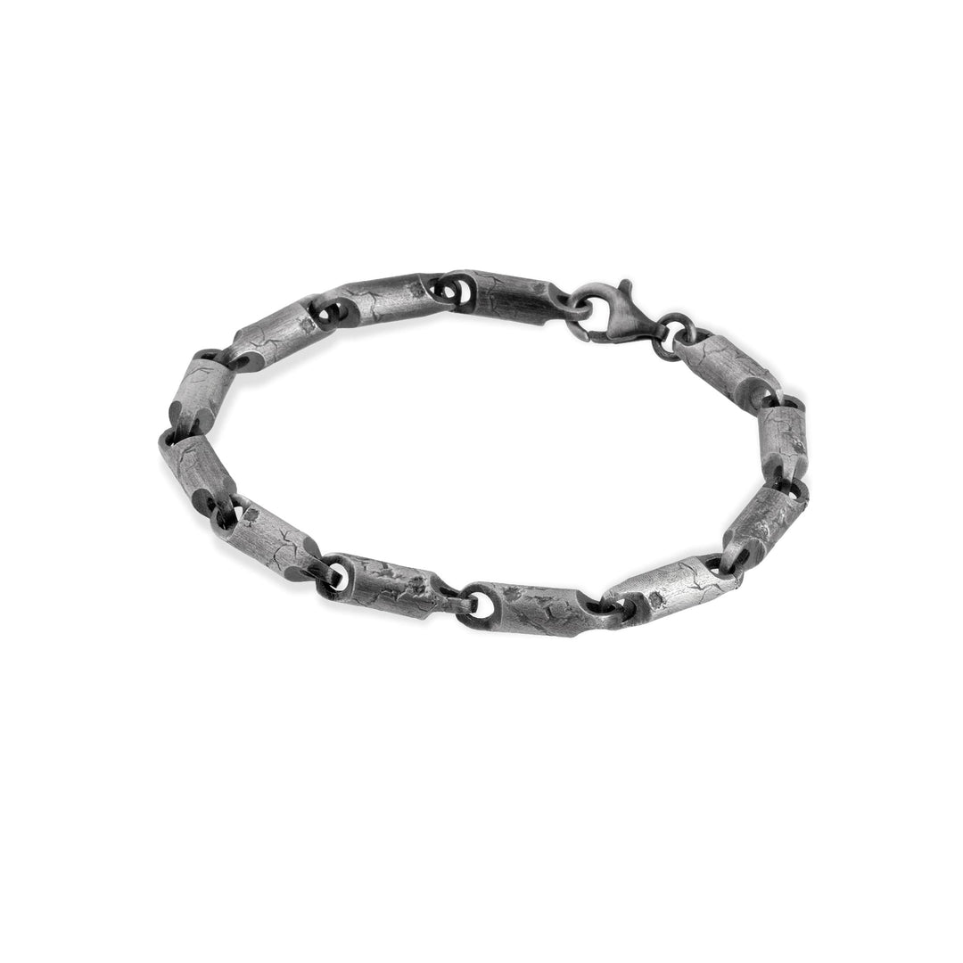 Worn Texture Silver Bracelet
