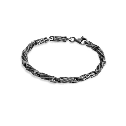 Greek Key Silver Bracelet
