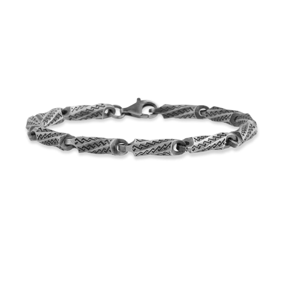 Ancient Geometric Silver Bracelet