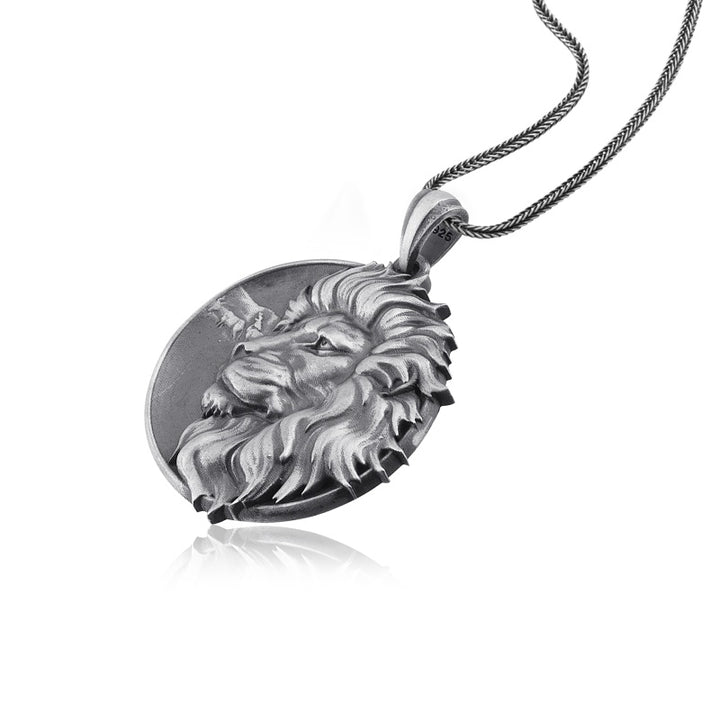 African Lion Necklace side view