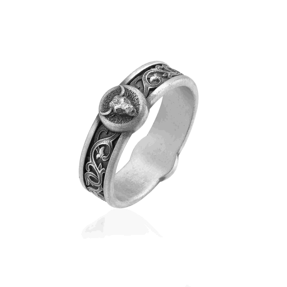 taurus bull band ring