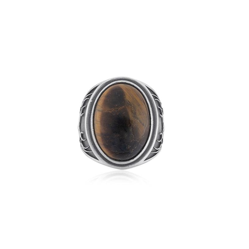 Buckhorn Tiger Eye Ring top view