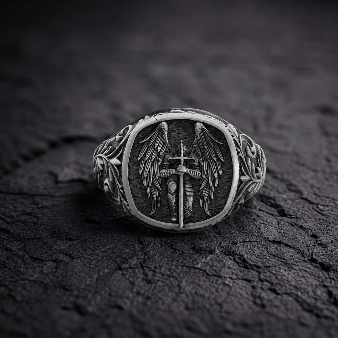 Saint Michael Signet Ring