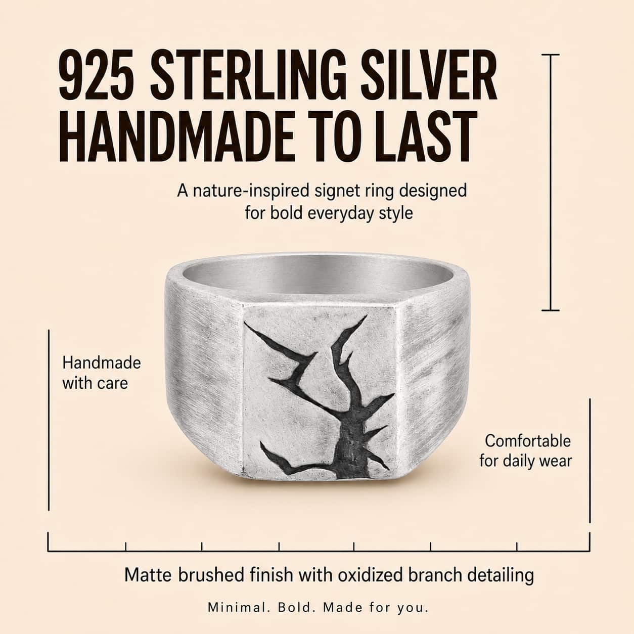 Arctic Fissure Signet Ring