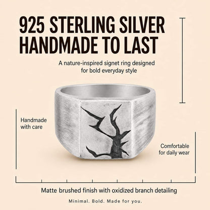 Arctic Fissure Signet Ring