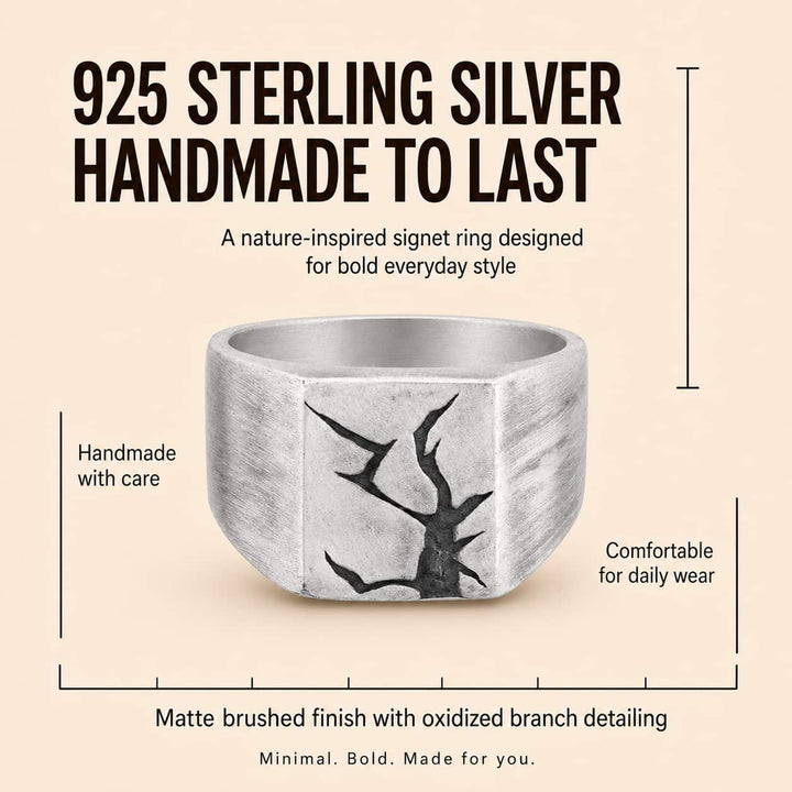 Arctic Fissure Signet Ring