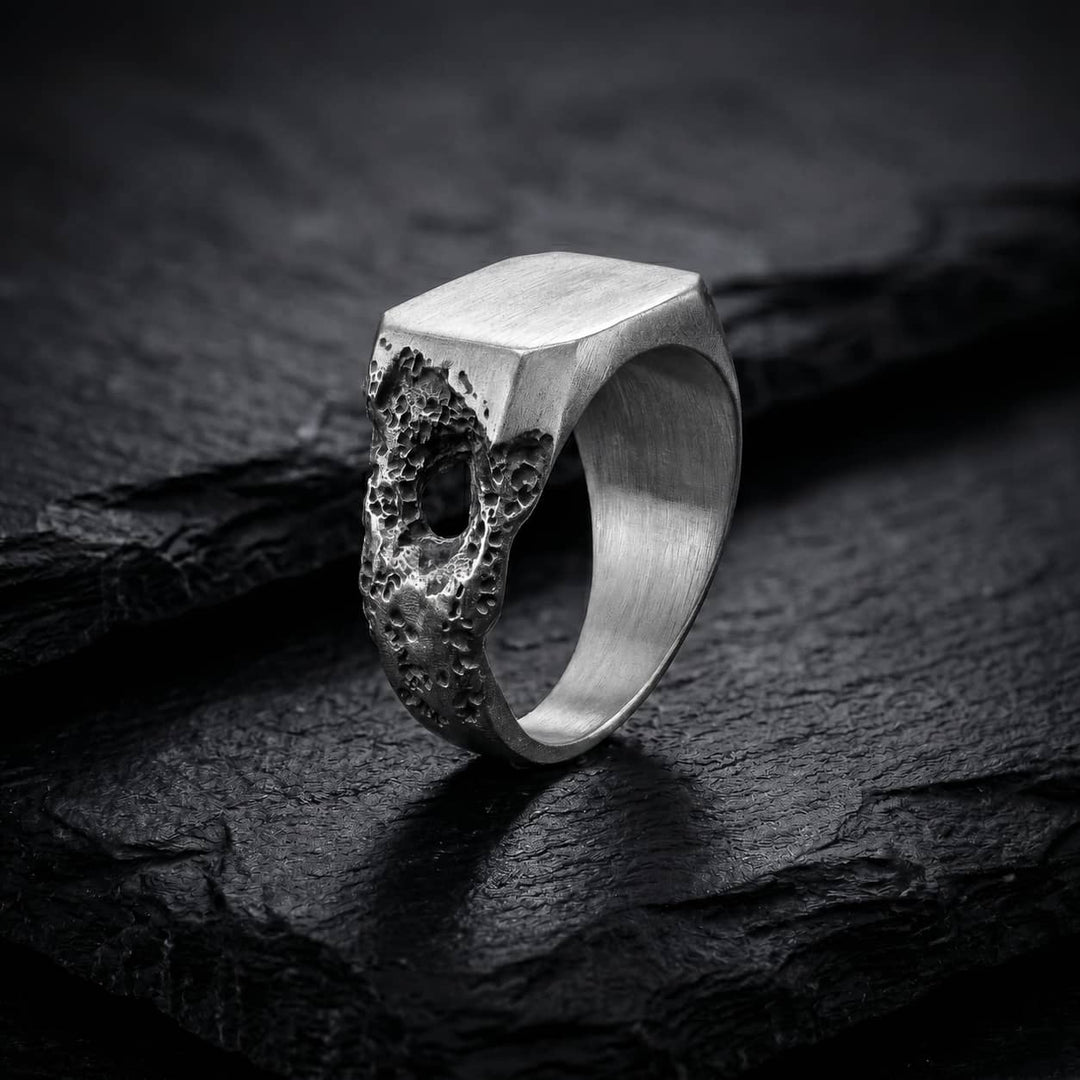Lunar Crater Signet Ring
