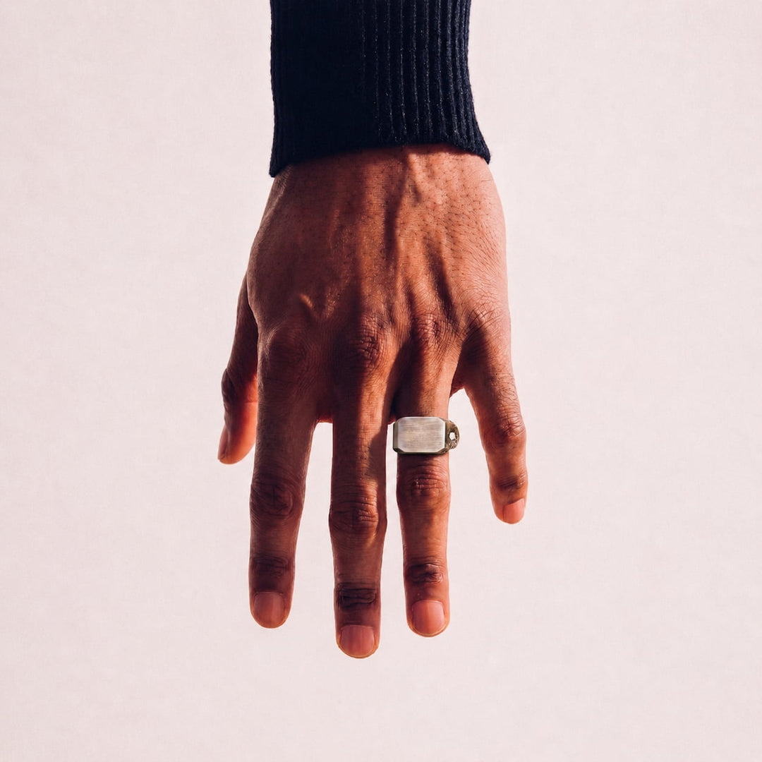 Lunar Crater Signet Ring