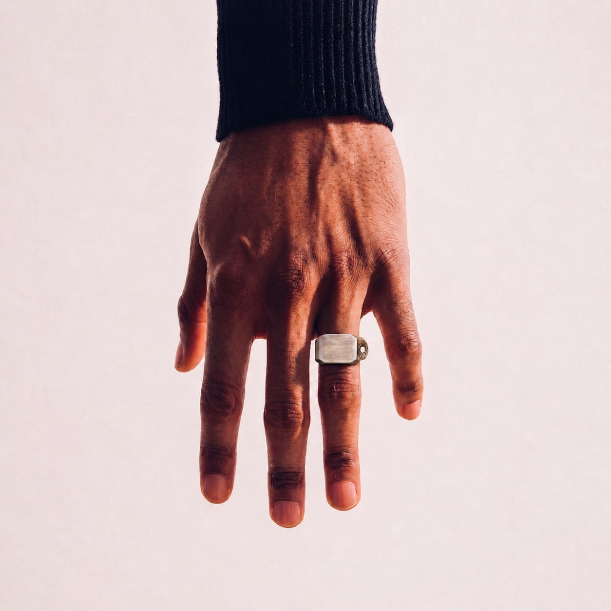 Lunar Crater Signet Ring